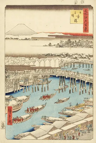 Nihonbashi Bridge in the Morning Snow Hiroshige